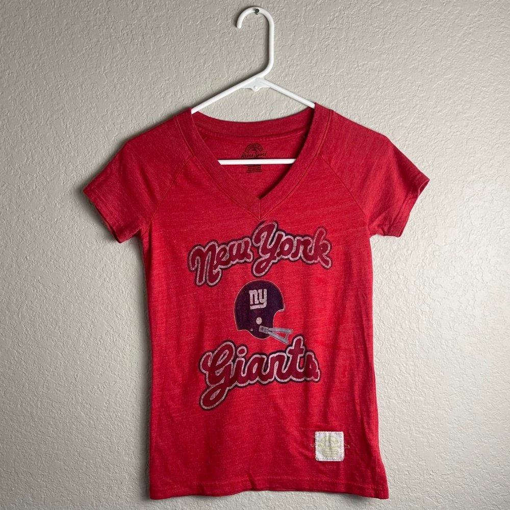 Retro Sport New York Giants Red Short Sleeve Tee